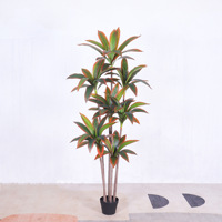 Plantes artificielles en pot Dracaena Dragon Tree au toucher réaliste, écologiques, durables, décoration pour la maison, le bureau, l'hôtel, vente en gros d'arbres verts