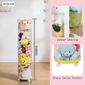 Promotion : Boîte de <span class=keywords><strong>rangement</strong></span> transparente pour poupées, motif Tigre Rose, avec roulettes universelles, pour chambre de fille, salon et décoration intérieure - Product Image 3