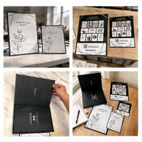 Boîte cadeau personnalisée en forme de livre avec insert en mousse EVA, emballage rigide en papier de luxe pour impressions d'art, photos, cartes de vœux