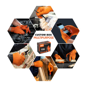 Guantes Desechables de Nitrilo para Trabajo Pesado de 10 Mil con Textura de Diamante, Libres de Látex, para Servicio de Alimentos, Automotriz, Cocina, Industria y Limpieza - Product Image 5