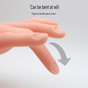 Venta al por mayor de <span class=keywords><strong>uñas</strong></span> 03 silicona mano izquierda se puede doblar <span class=keywords><strong>para</strong></span> practicar la mano artificial principiante práctica simulación mano puede <span class=keywords><strong>pegar</strong></span> las <span class=keywords><strong>uñas</strong></span>. - Product Image 3