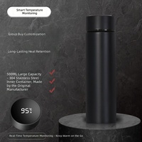 Thermos intelligent en acier inoxydable classique avec affichage LED de la température, isolation sous vide, portable, maintien au chaud 12-24 heures, cadeaux d'affaires