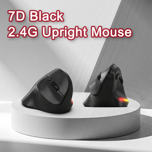 Tùy Chỉnh Màu Đen Có Thể Sạc Lại <span class=keywords><strong>USB</strong></span> Chơi Game Ergonomic Dọc 2.4G Chuột Không Dây 7 Nút Cao DPI Cổ Tay Phải - Product Image 2