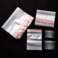 Venta al por mayor de alta calidad de embalaje Ziplock bolsa transparente hueso PE bolsa con cremallera