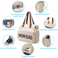 Grand Sac Fourre-Tout à Grande Capacité pour Bébé, Sac à Dos à Langer, Sac de Maternité pour la Maternité, Sacs à Langer pour Nouveau-Né avec Étui à Sucette