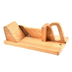 Trancheuse à jambon manuelle à pousser et à tirer, en bois massif, outil pour viande et volaille, couleur naturelle, écologique - Product Image 1