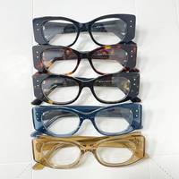 Montures de lunettes optiques en acétate épais pour femmes, tendance, grandes, verres transparents, protection des yeux, prêtes pour la lecture