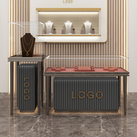 Vitrine de comptoir en verre pour bijoux, présentoirs en métal pour magasin, vitrine de présentation de bijoux
