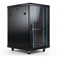 Armoire de serveur de luxe 19 pouces 750*600*600mm 15U, épaissie, pour montage mural ou au sol, en acier SPCC, pour centre de données et réseau