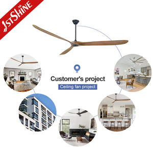 1stshine Quạt trần cấu hình cao 88 "kích thước lớn gỗ lưỡi điều khiển từ xa quạt trần - Product Image 5