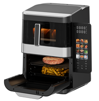 Desain Baru Oven Penggorengan Udara Digital Dua Rak Bebas Minyak, Kapasitas Besar 11L untuk Rumah Tangga, Laris Terjual