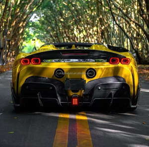 Kit de Carrocería Estilo MSY de Fibra de Carbono Seca para <span class=keywords><strong>Ferrari</strong></span> SF90: Labio Delantero, Difusor Trasero, Faldones Laterales, Cubierta de Espejo, Parachoques - Product Image 6