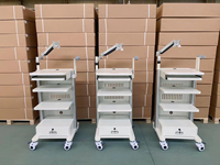 Chariot mobile Likaymo moderne et robuste pour endoscopie, avec tiroir et support de moniteur, pour usage clinique, entièrement assemblé