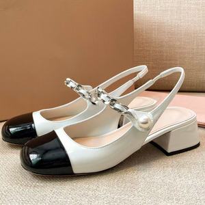 New Retro Thick Heel Women's Shoes With One Word Buckle Small Fragrance Mary Jane Single Shoes Women's Shoes - Product Image 2