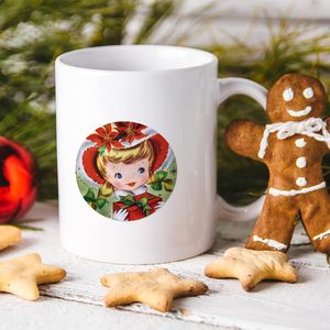 Autocollants en rouleau de Noël, autocollants rustiques imprimés Père Noël, renne, bonhomme de neige, elfe, étiquettes en papier pour cartes et sceaux de Noël - Product Image 6