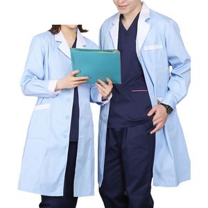 Pequeños negocios Scrubs Asistente <span class=keywords><strong>de</strong></span> enfermería con puños Uniforme médico Hospital Scrubs Uniformes Doctor Batas <span class=keywords><strong>de</strong></span> laboratorio - Product Image 6