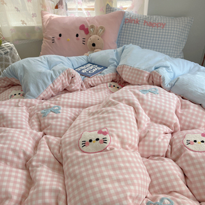 Nhẹ Dễ Thương Gió Những Đám Mây Lông Cừu Tấm Bộ Ngọt Ngào Và Vô Hót Sữa Loại Cho Mùa Đông Bộ Đồ Giường Thoáng Khí Thoải Mái - Product Image 4