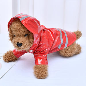 Ventes directes d'usine Imperméable pour chien en PU Bande réfléchissante à capuche pour <span class=keywords><strong>Teddy</strong></span> Bichon Tour en plein air Vêtements pour animaux de compagnie en gros - Product Image 1