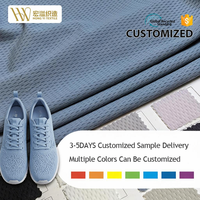 Tissu en maille nylon-spandex léger, résistant à l'abrasion, respirant, imperméable et à séchage rapide pour empeignes de chaussures - Vente en gros