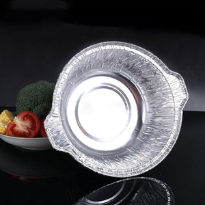 Recipientes Redondos Desechables de Papel de Aluminio de Grado Alimenticio Ecológicos con Tapa, Caja de Aluminio para Arroz, Cazuela y Olla Redonda de Aluminio - Product Image 4