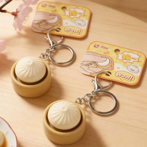 Promotional Toy Cute Mini Dumpling Squishy Keychain Stress Relief Toy Dumpling Keychain Accessories for <b>Backpack</b> Decor - Product Image 4