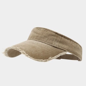 Sombrero de Sol de Playa con Borde Curvo, Estilo Retro, de Algodón Lavado, para Deportes al Aire Libre, con Borde Desgastado, Moda Verano 2026 - Product Image 4