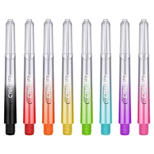 48+5mm 2BA Gradient Transparent Color Professional Dart Stems Plastic Accessory PVC Dart Shafts