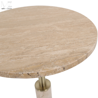 Table d'appoint en pierre de travertin blanc Table basse de meubles de maison moderne de style italien et nordique pour le salon
