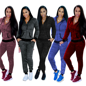 Venta al por mayor ropa de mujer de moda mujer chándales 2 piezas trajes de dos piezas de las mujeres Jogging traje conjunto - Product Image 1