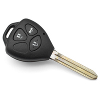 Coque de clé de voiture de remplacement à 3 boutons avec télécommande et lame TOY43 pour contrôle de porte gauche