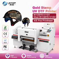 Imprimante DTF UV LETOP 60CM pour étiquettes en cristal, machine de marquage à chaud rouleau-à-rouleau pour impression de films à feuille d'or