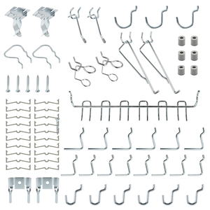 Juego de 35 Ganchos de Origen Vietnamita para Panel Perforado, Estilo Industrial Flexible, Diferentes Tamaños y Formas - Product Image 1