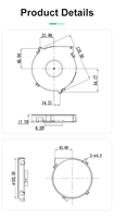 Enrouleur de cordon d'alimentation mini Mella H02VV-F 2G*0.75MM2, rallonge de 1,6 m pour appareils électroménagers