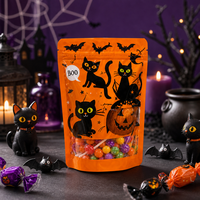Sachets Doypack refermables avec fenêtre transparente et fermeture zip, pour bonbons, biscuits et snacks, emballage plastique en gros