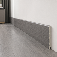 Plinthe WPC WYRAX Grise 80mm Étanche pour Sol, Chambre d'Hôtel, Intérieur Commercial