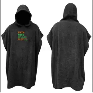 Personalized Surf Hooded Changing Robe Beach Swim Hooded Adult Men Women Changing Towel Robe Poncho