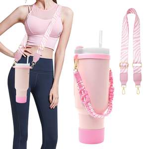 Asa de paracord y correa de hombro para vasos Stanley Cup Simple Modern/Owala/Yeti de 8oz-40oz, soporte para botella de agua. - Product Image 2