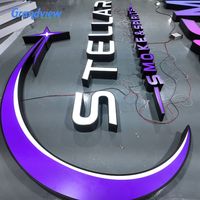 Marco de metal para exteriores, acrílico, led, canal, señal de letras, tienda, canal frontal