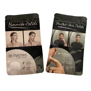 36pcs acne skin patches mylar bags custom print three side seal bags beauty skin treatment health zipper packaging bag