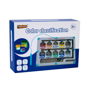 Tavola labirinto in legno per il conteggio dei colori, gioco educativo Montessori per l'ordinamento dei colori e l'allenamento della coordinazione occhio-mano per bambini piccoli - Product Image 5