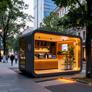 Cabaña Apple de Estructura de Acero con Panel Sándwich, Unidad Móvil para Alojamiento, Almacén, Eventos, Sala de Juntas, Tienda y Oficina - Product Image 1