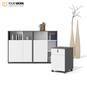 Armoire de classement moderne en bois blanc à 3 tiroirs avec serrure à combinaison, armoire de classement commerciale - Product Image 3