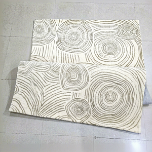 Tapis contemporains en laine tuftée ivoire Texture douce Tapis en peluche pour les espaces intérieurs de la maison moderne Approvisionnement en gros en vrac - Product Image 1