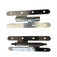 Charnières d'angle en acier de conception moderne, grandes charnières à tête couronne pour portes intérieures avec trous pour embouts sphériques