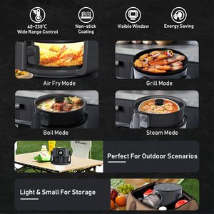 OEM ODM Ventes directes d'usine CE CB SAA PSE ETL KC 180 ° Flip réversible Air Fry/Grill/Faire bouillir/Cuiseur facile à vapeur - Product Image 3