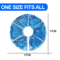 Compresse chaude/froide réutilisable en PVC avec billes de gel bleues pour soulager les gonflements liés à l'allaitement