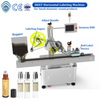 Etiquetadora Automática Horizontal Envolvente SKILT con Control PLC para Tubos Pequeños de Bálsamo Labial y Envases Cosméticos de Alta Gama