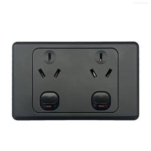 Interrupteurs et prises murales double pôle standard australien avec port de charge USB 10A 250V 4 prises Design moderne - Product Image 2