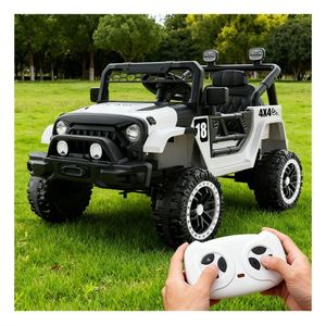 Voiture électrique pour enfants à piles, en plastique, avec lumières LED, musique, télécommande, conduite en plein air sécurisée et amusante - Product Image 2