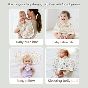 Paños de Crepé para Bebés de Alta Calidad, 4 Capas, 100% Algodón, Logotipo Personalizado, Súper Absorbentes, Secado Rápido, 27x56cm - Product Image 3